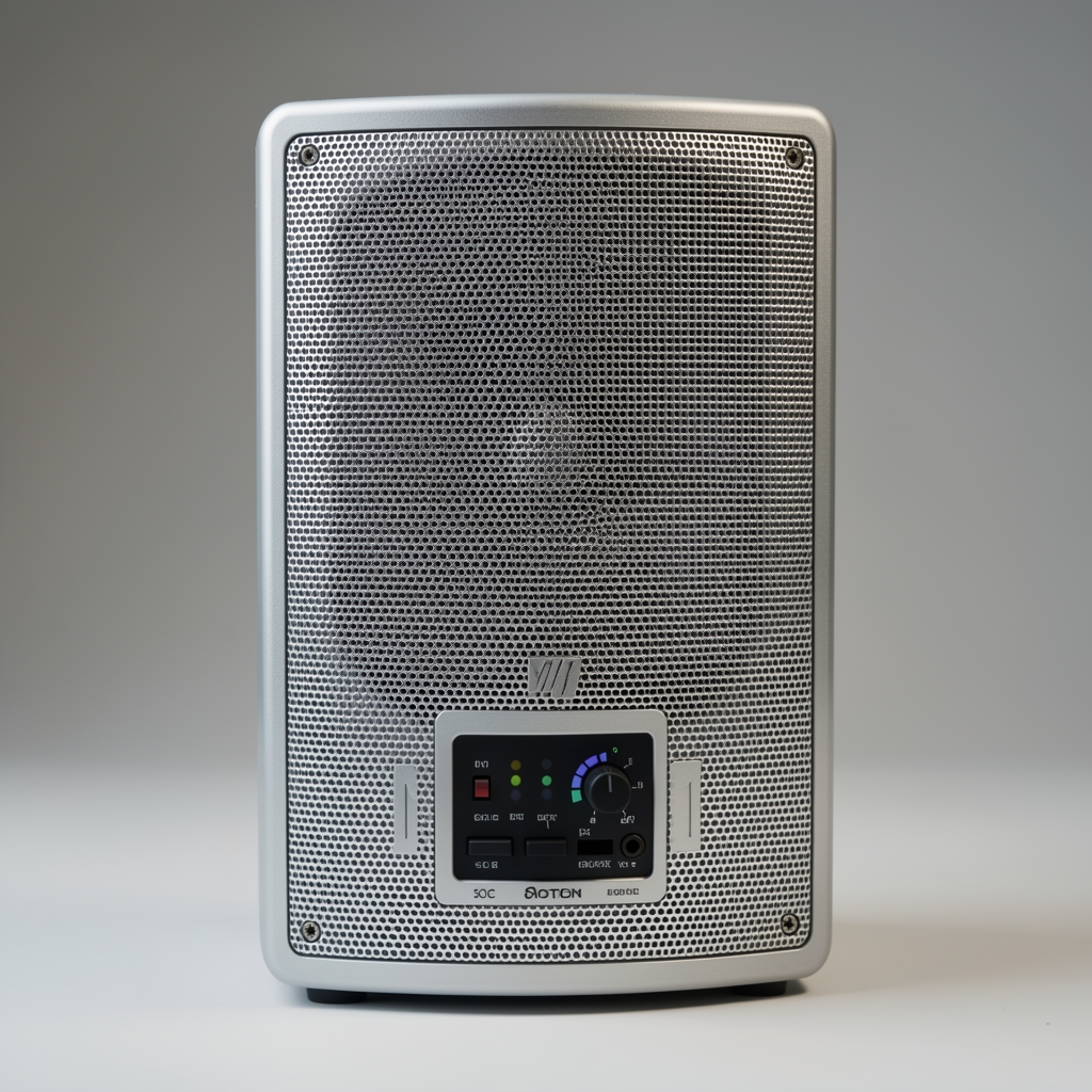 Anker Soundcore Motion 300 taşınabilir hoparlör metal ızgara ve şarj portu