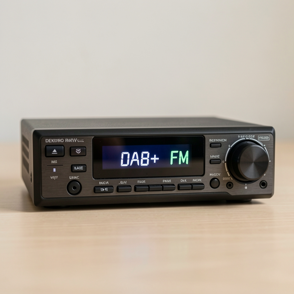 Dijital ekranlı DAB+ ve FM radyo alıcısı