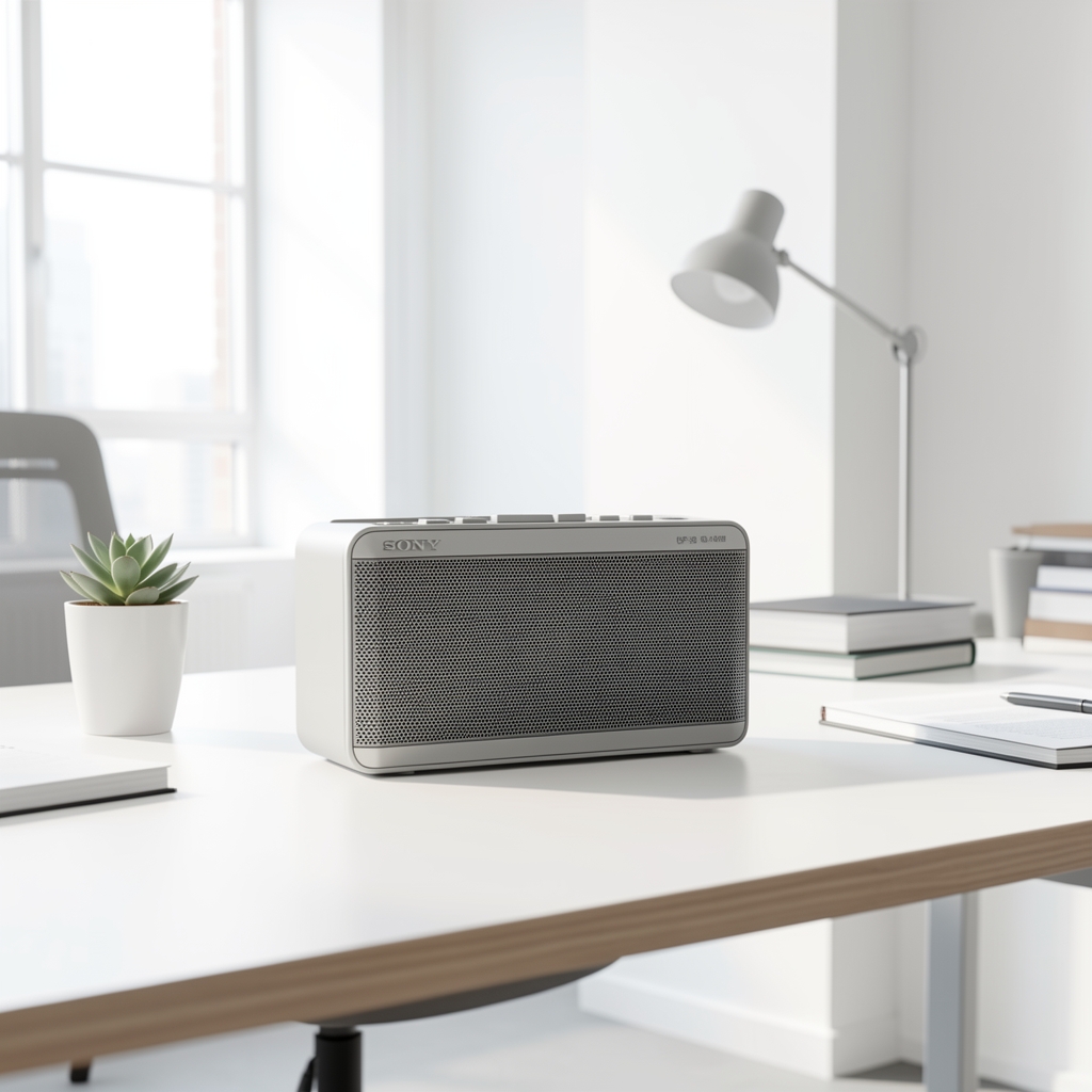 Sony ICF-306 taşınabilir FM AM analog radyo ince tasarım ve hoparlör ızgarası