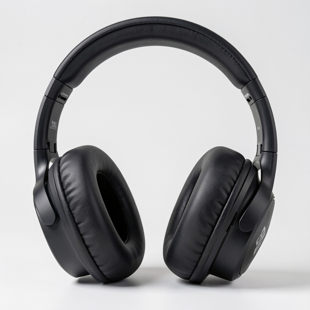 JBL Tour One M2 kulaklık siyah renk, premium deri kulak yastıkları