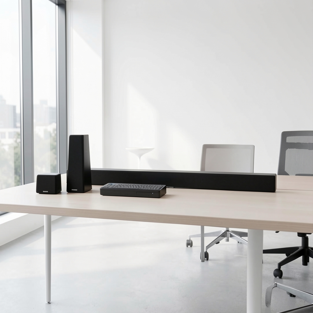 Samsung HW-Q700C soundbar ve kablosuz subwoofer siyah tasarım